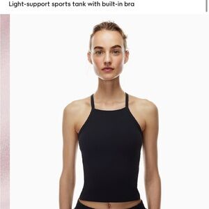 Aritzia TNA butter endurance white Sports Tank with Built-in Bra